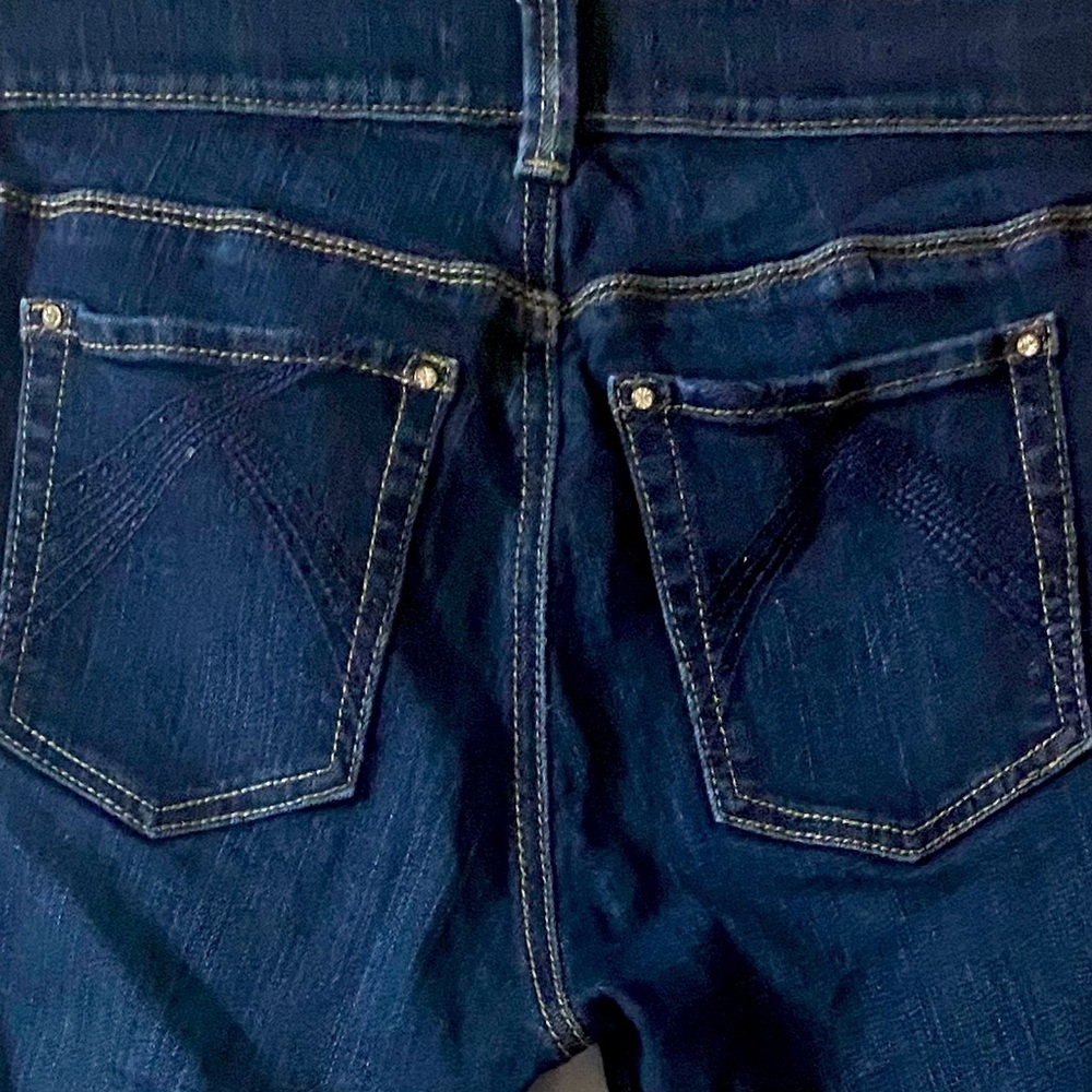 White House Black Market Jeans, Crop, Zipper Leg, Stretch, Cotton, Noir, Sz 0 - Picture 8 of 11